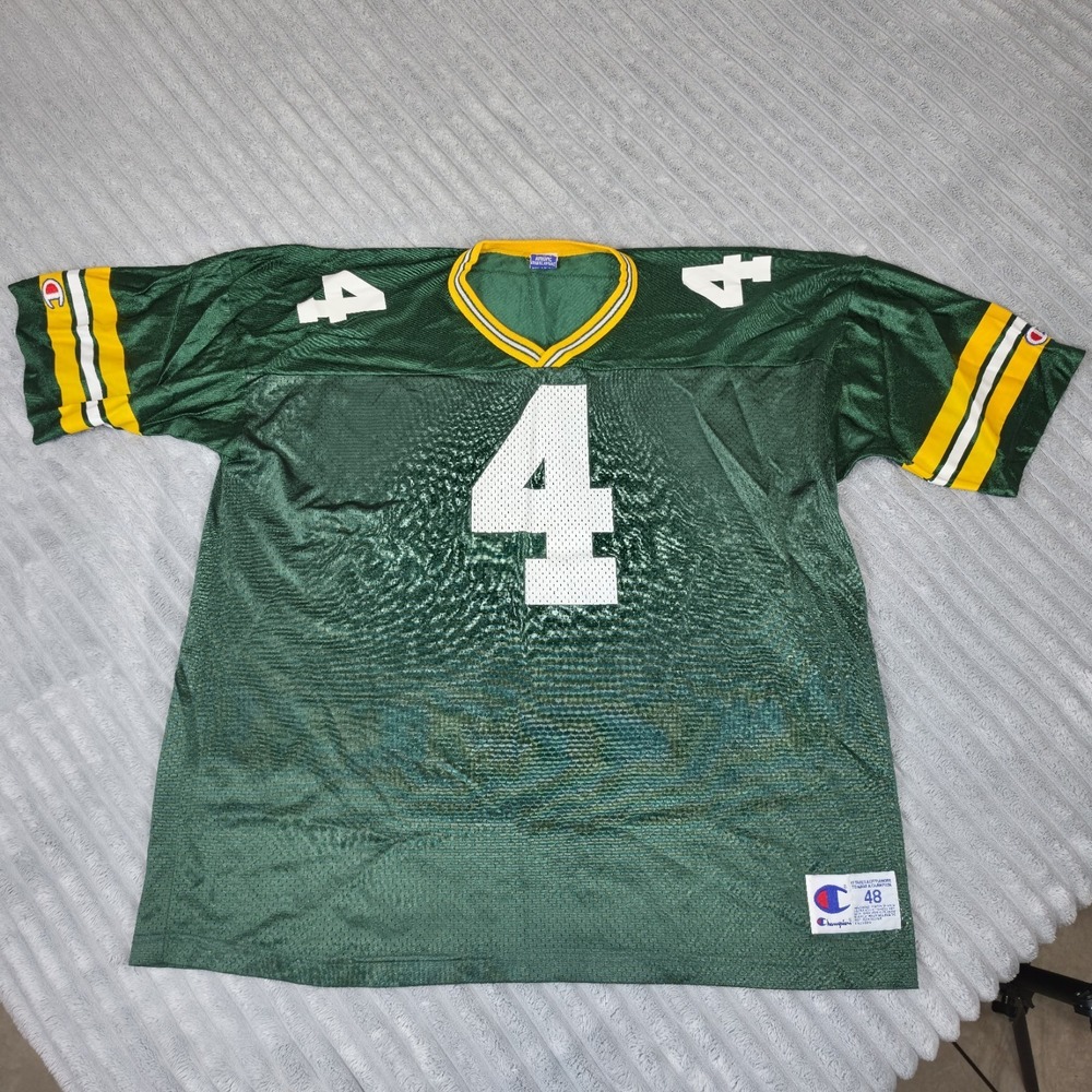 Vintage Brett Favre Green Bay Packers NFL Football Champion Jersey Mens Size 48